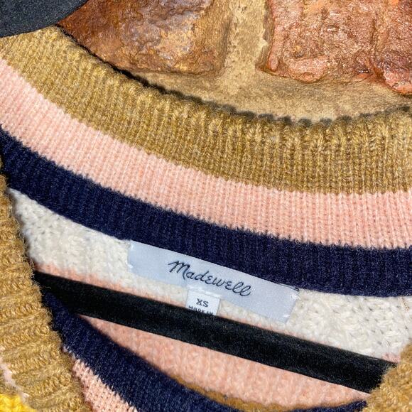 Madewell Striped Tilden Pullover Sweater Women's Size XS - Picture 5 of 7
